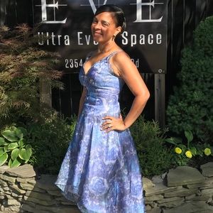 Aidan Mattox Metallic Jacquard